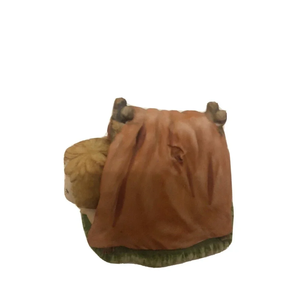 Vintage Boy In a Tent With His Puppy Dog Sleeping Rare Camping Figure